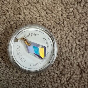 Alex and Ani Crystal Infusion Pendant Necklace Charm with Gold Accent